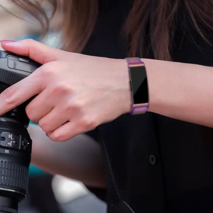 Bracelet de montre magnétique en métal pour Fitbit inspire/inspire 2/inspire 3