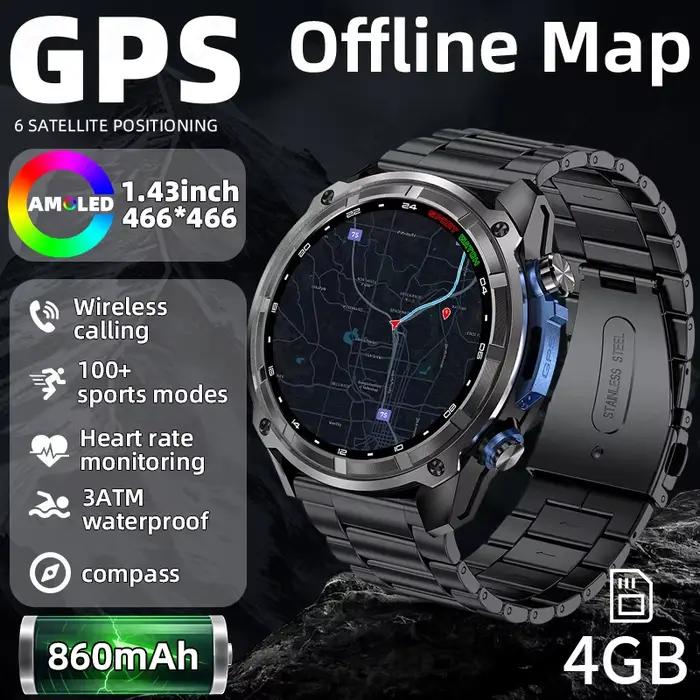 Montre connectée 2026 avec carte militaire hors ligne