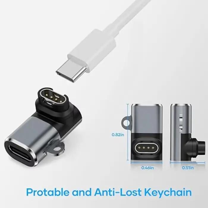 Adaptateur de câble de chargement pour Garmin Fenix 8 7 7S 7X 6S 6 Forerunner 955 965 970 740 instinct 3 2 2X 2S USB-C