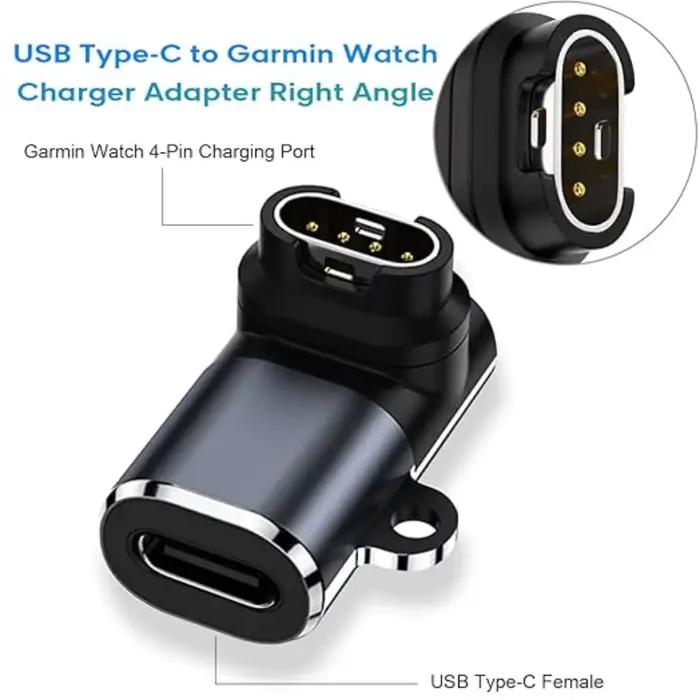 Adaptateur de câble de chargement pour Garmin Fenix 8 7 7S 7X 6S 6 Forerunner 955 965 970 740 instinct 3 2 2X 2S USB-C