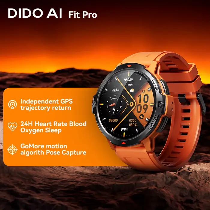 Montre connectée Dido AI Fit Pro avec GPS intégré