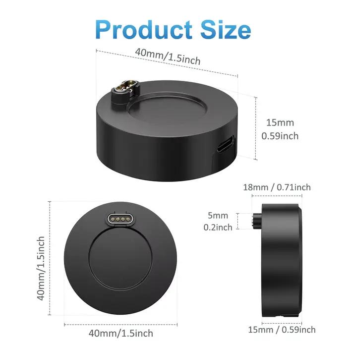 Chargeur de montre à tête unique pour Garmin instinct 2 Venu2/VenuSq2/3/3S Fenix 5/6/7 Vivoactive4/4S/3