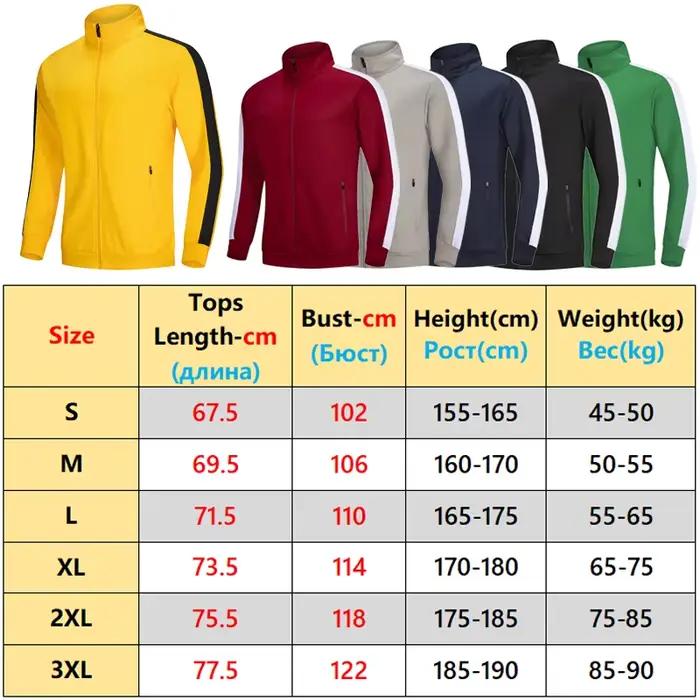 Vestes de sport à fermeture éclair pour hommes