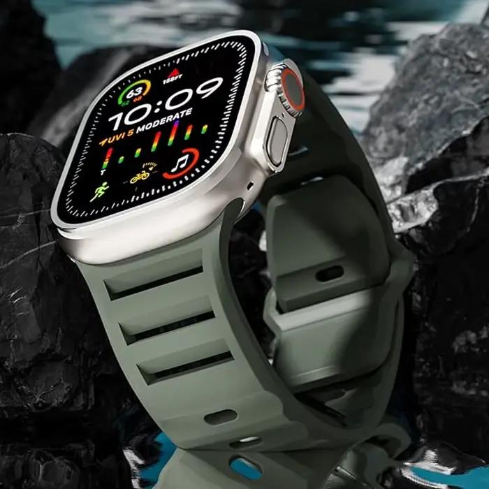Bracelet en Silicone pour Apple watch ultra 2 3 bandes 49mm 45mm 44mm 42mm 46mm accessoires