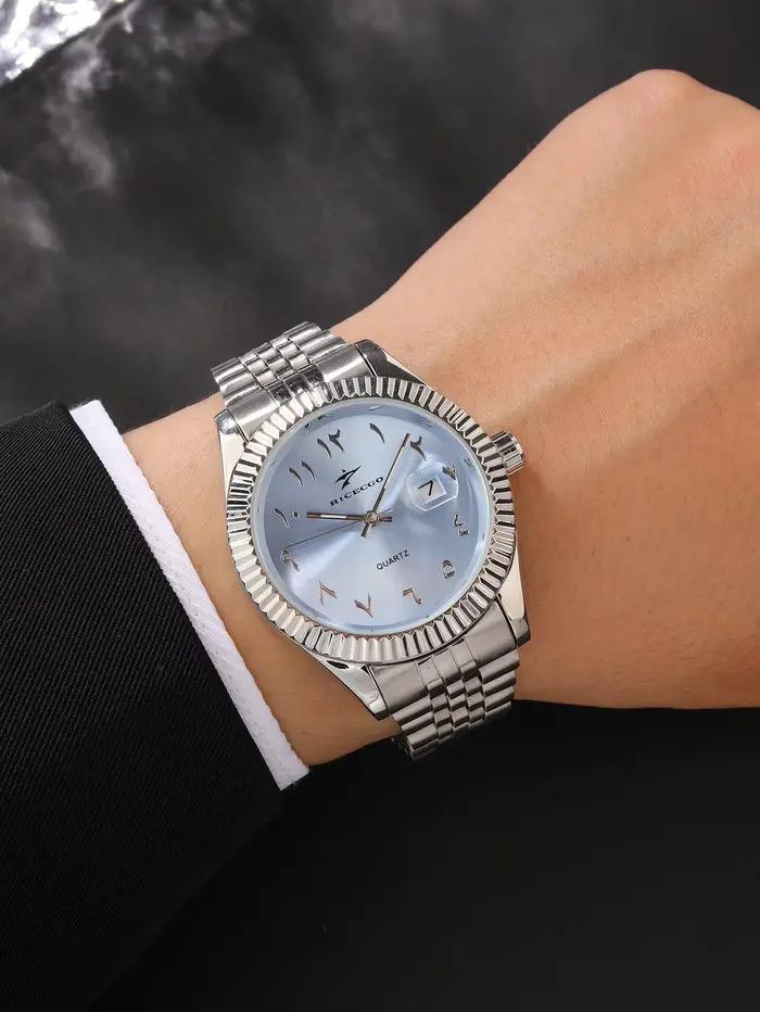 Montre de sport à Quartz en acier inoxydable pour hommes et femmes