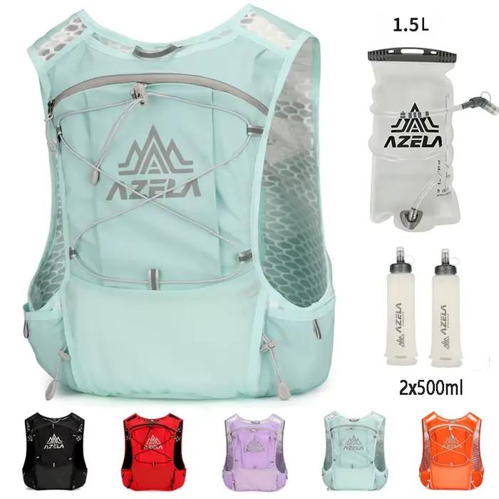 Sac à dos de course en plein air gilet d'hydratation ultraléger gilet de jogging respirant pour marathon cyclisme randonnée ABQP nylon unisexe