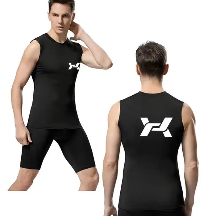 Débardeur Athlétique Homme Coupe Ajustée Respirant Anti-Transpiration Sans Manches pour Entraînement Sportif Course Gym