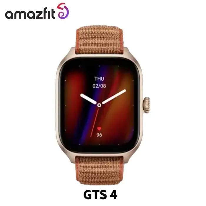 Nouveau Amazfit GTS 4 montre intelligente pour femme 42 mm de diamètre Zepp OS avec GPS Alexa surveillance de la fréquence cardiaque 24 heures intégrée pour iOS Android