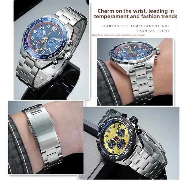 Bracelet de montre en métal pour hommes
