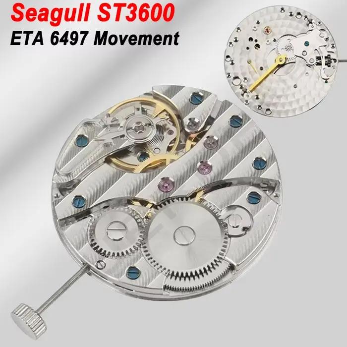 Seagull ST3600 mouvement mécanique montre substitut ETA 6497 remontage manuel 17 boîtier de pierres précieuses