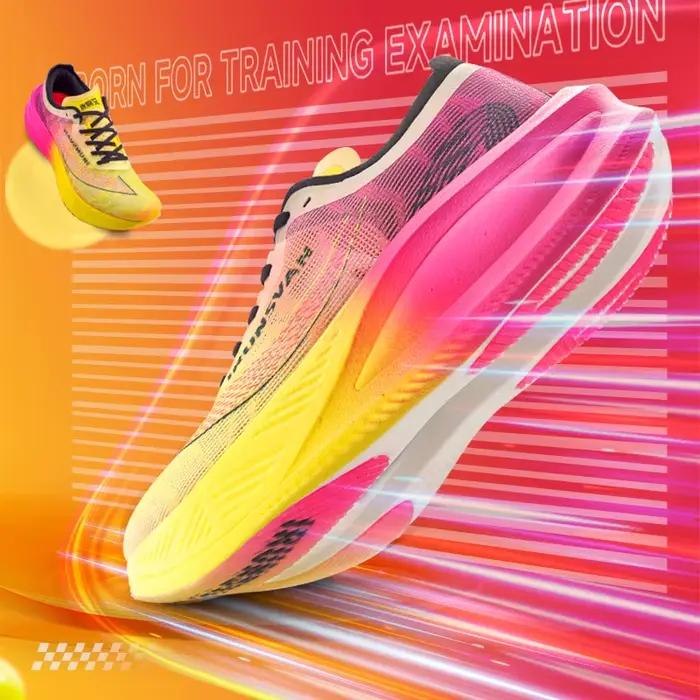 IRUNSVAN chaussures de Marathon professionnelles hommes Nylon fibre de carbone respirant Ultra léger course baskets