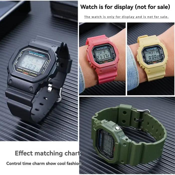 Kit de remplacement de bracelet de montre et de boîtier de protection en résine pour Casio G-Shock DW5600 DW5000 GW5600 GLX5600 GW-M5610