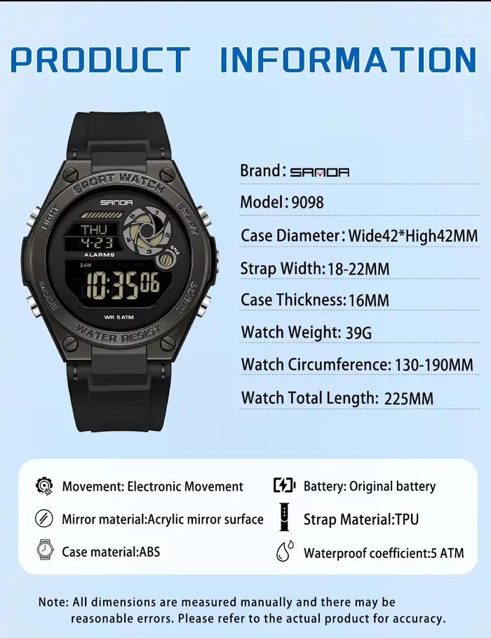 SANDA Nouvelle montre de sport pour femme 9098