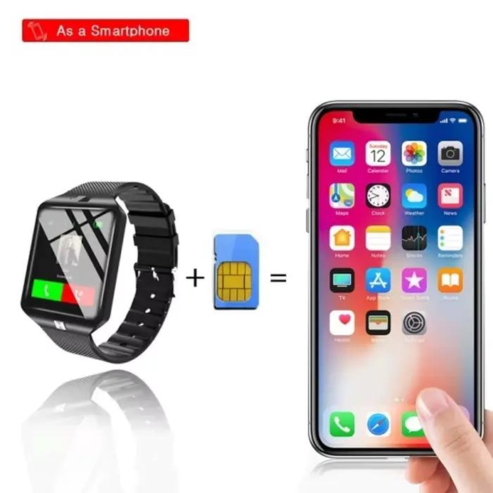 Montre intelligente avec fente pour carte TF pour homme et femme