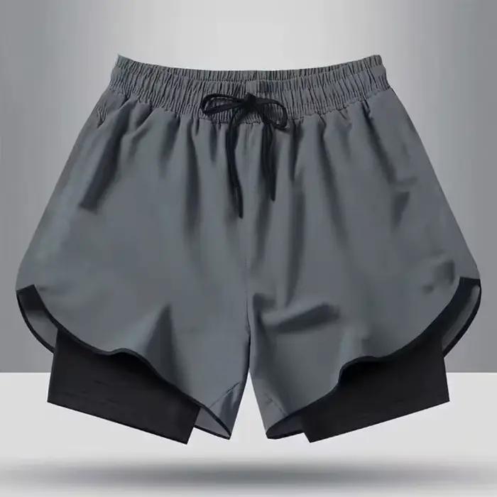 Short de course 2 en 1 pour hommes