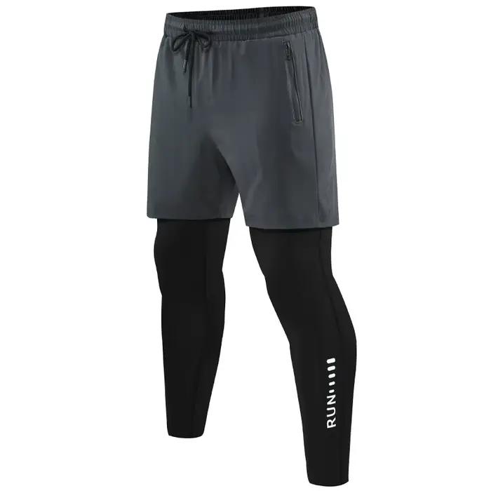 Pantalon de course 2 en 1 pour hommes