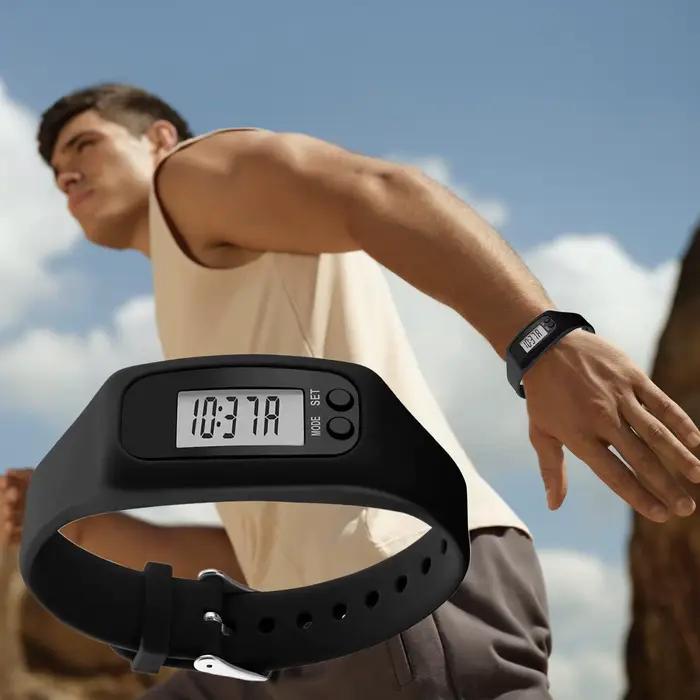 Montre compteur de pas avec écran LCD