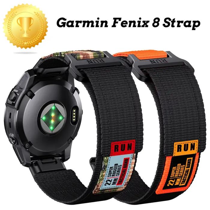 Bracelet de montre en nylon pour Garmin Fenix 6 6X Pro 5 5X 7 7X