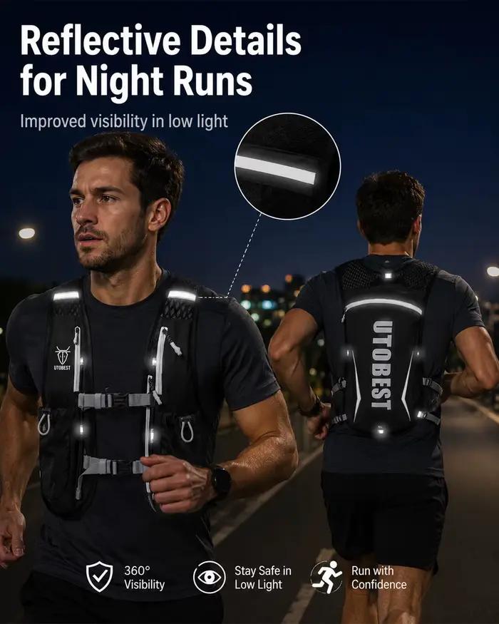 Sac à dos de course sur sentier avec glaçage d'hydratation ultra léger