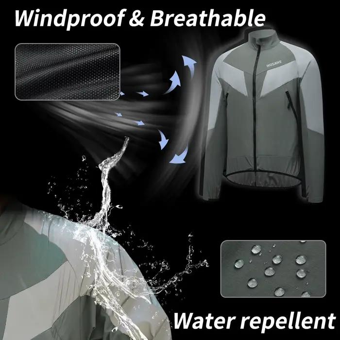 WOSAWE – veste de moto pour hommes, ample, réfléchissante, pour course de nuit, sport, gymnastique, Jogging, manteau d'extérieur, vêtements respirants