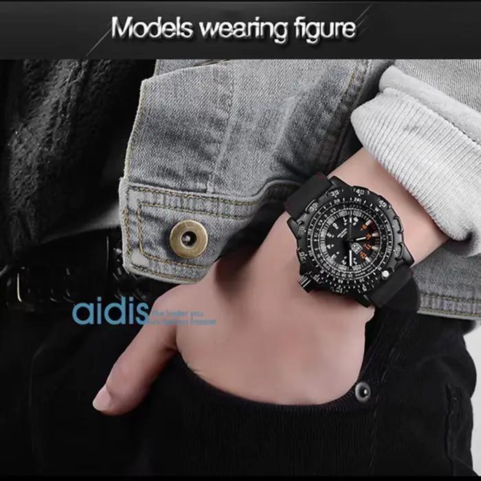 Montre-bracelet à Quartz Addies Forces Spéciales Plongeur Résistante à l'Eau pour Hommes Occasions Outdoor et Militaires