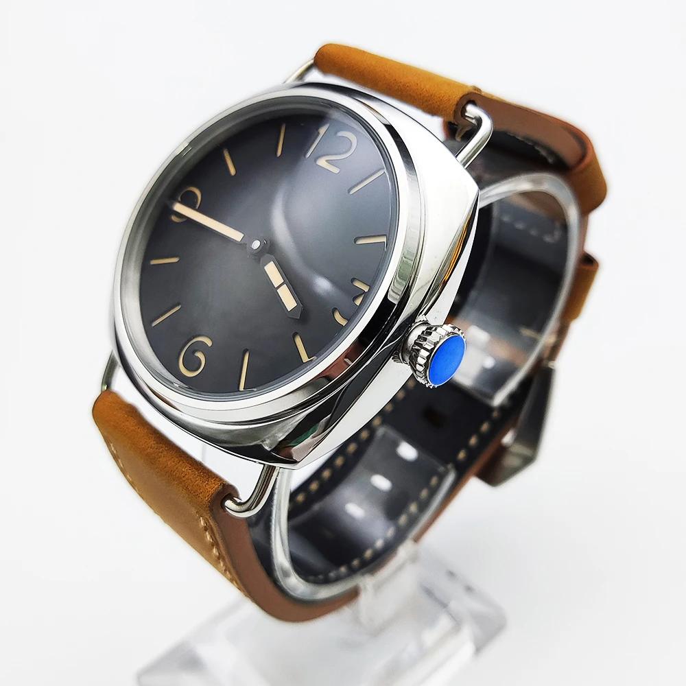 Montre Homme Réédition 45mm Vintage Pilot's Manuel Mécanique Montre Homme Air Force Shoous Aseptique
