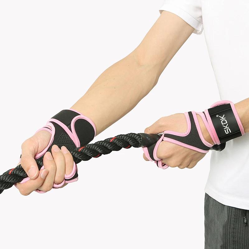Gants d'Entraînement avec Enveloppes de Poignet pour Femme, Antidérapants, en Silicone, Protection d