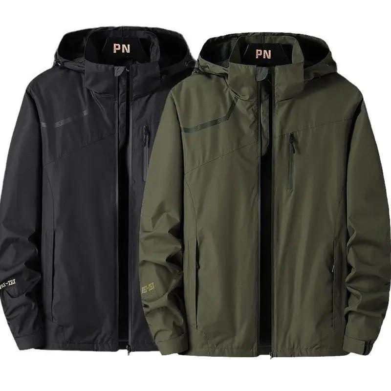 Coupe-vent de sport, vêtements de randonnée et d'alpinisme, imperméable, coupe-vent avec chapeau, manteau fin d'extérieur, LOGO imprimé, printemps-automne