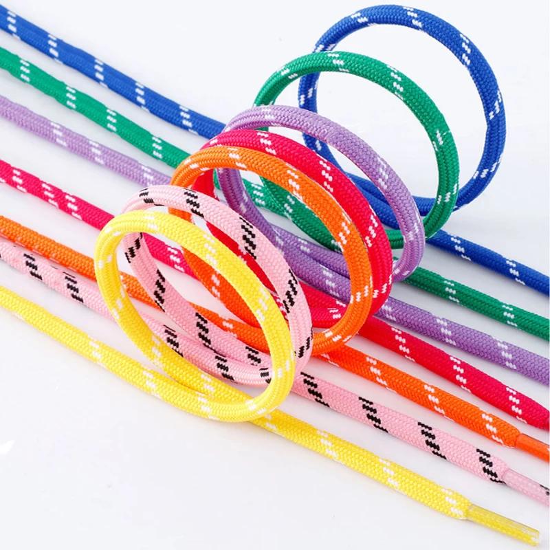 1 paire de lacets ronds de 5mm d'épaisseur, lacets de sport de course en plein air, baskets de basket-ball, longueur 100/120/140/160cm