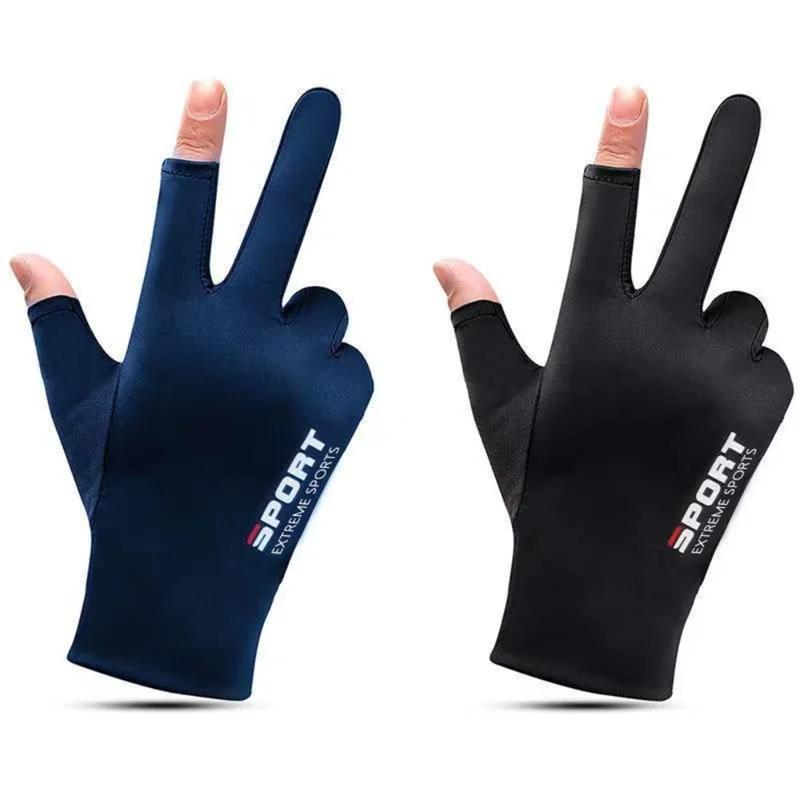Gants de cyclisme antidérapants en soie glacée pour hommes et femmes, Sports de plein air d'été, Fitness, conduite, pêche, haute élasticité