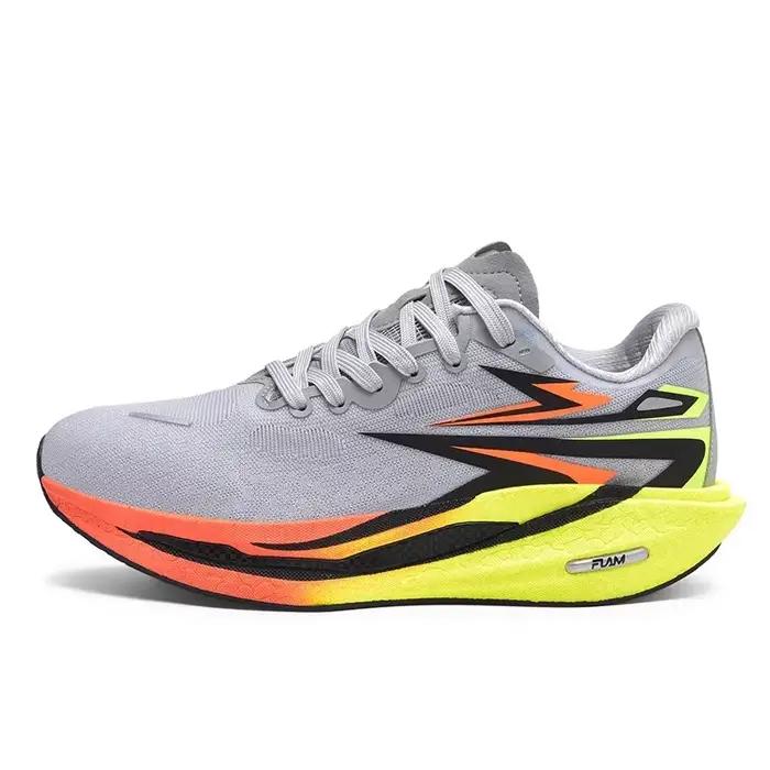 Chaussures de course professionnelles pour hommes avec plaque en carbone pour marathon, retour d'éne