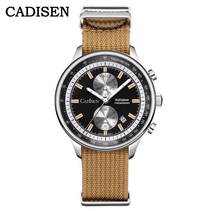 CADISEN 2026 nouvelles montres pour hommes montre à Quartz de luxe pour homme chronographe MIYOTA 0S