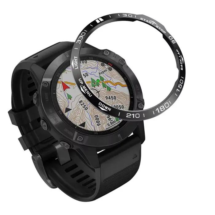 Couvercle de pare-chocs pour Garmin Fenix 7 7X 6 6X Pro 5 5X Plus, anneau de lunette anti-rayures, c