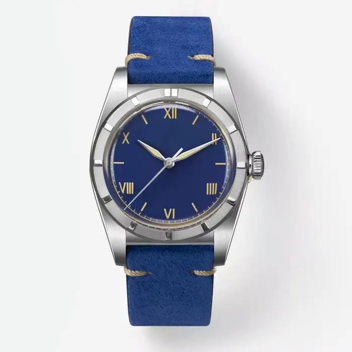 Hestur montre pour hommes pour mouvement mécanique automatique PT5000/SW200 cristal bulle dos 36mm C