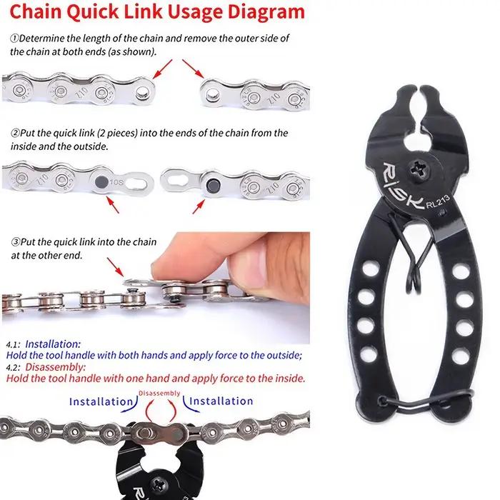 Mini outil de maillon rapide de chaîne, pince à maillons de chaîne de vélo, pince de chaîne de vélo