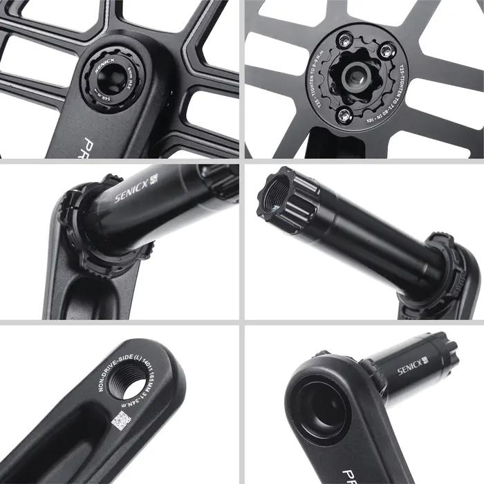 SENICX PR2 pédalier de vélo de gravier 40T/42T/44T plateau 165mm 170mm 175mm manivelle 10/11S vitess