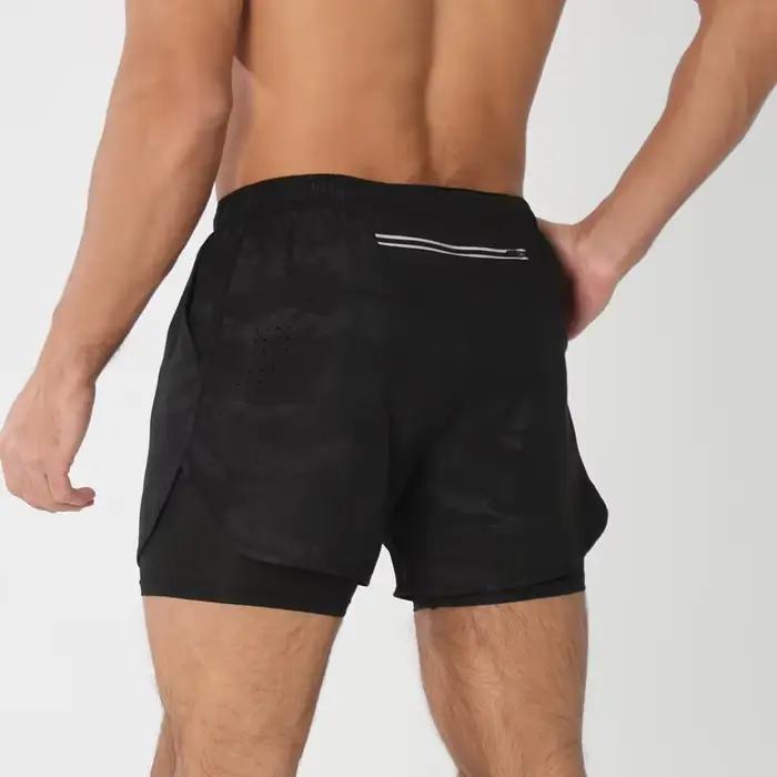 Nouveaux shorts de course double couche pour hommes shorts de fitness 2 en 1 à séchage rapide shorts