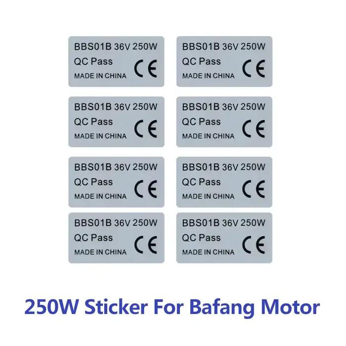 Autocollants de vélo électrique 36V 250W, 6 pièces, pour Bafang BBS01B BBS02B BBHD, moteur d'entraîn
