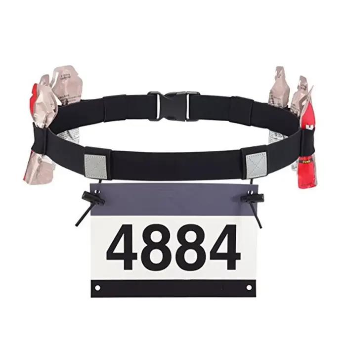 Ceinture porte-dossard pour course en plein air, triathlon, marathon, cyclisme, fitness et accessoir