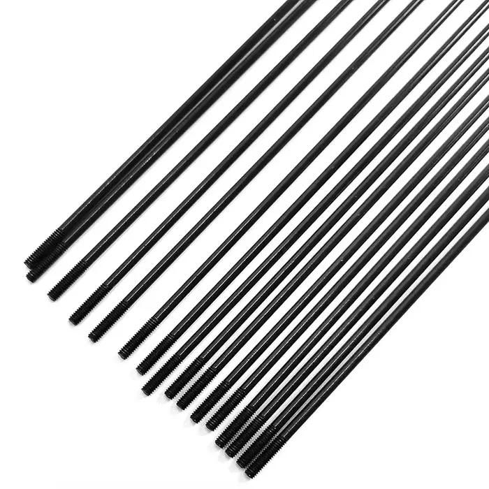 Rayons de vélo SAPIM 2.0 rayons ronds j-bend/à traction droite vélos noirs avec rayons à capuchon en