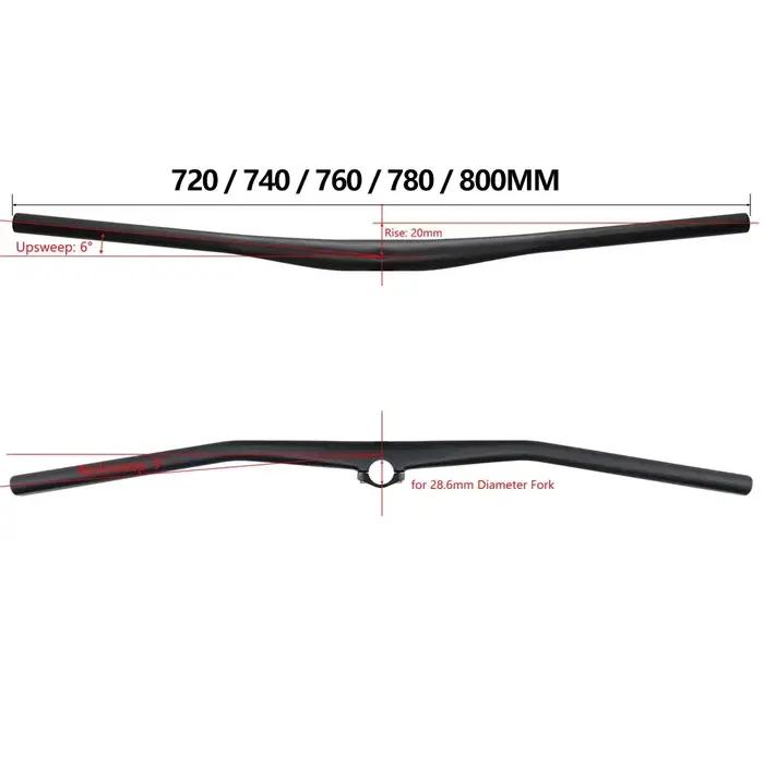 KOCEVLO Guidon intégré à vélo en fibre de carbone, MTB AM XC guidon à vélo de montagne avec support