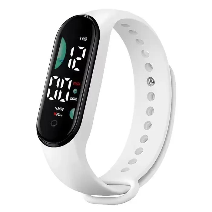 Nouveau mouvement montre de sport pour femmes électronique LED montre-bracelet numérique mode décont