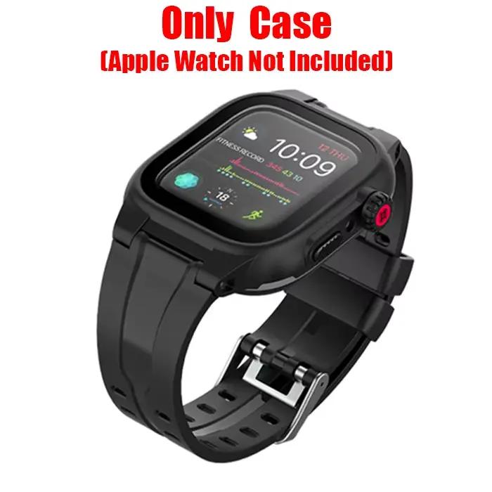Étui étanche IP68 pour Apple Watch série 9 8 7 6 5 4 3 2 SE 45 44 41 38mm, housse blindée pour plong
