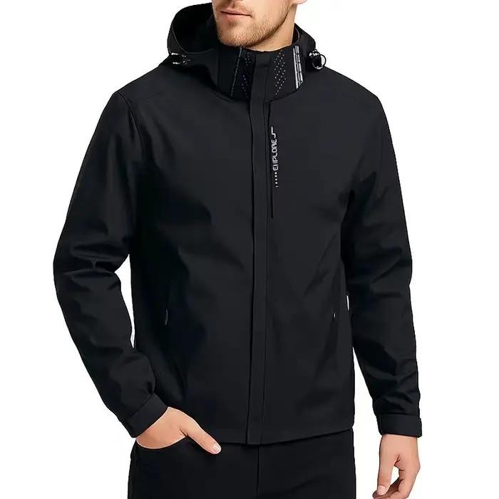 Veste de pluie imperméable à capuche pour homme, légère et coupe-vent, idéale pour la randonnée, le