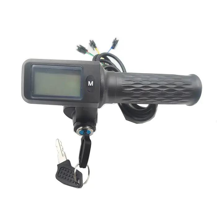 Accélérateur de vélo électrique 24V 36V 48V 60V 72V, affichage LCD, vitesse, kilométrage et alimenta