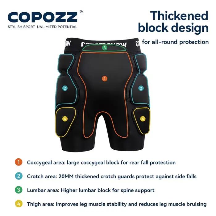 COPOZZ Sports plication Ski Skate 506 Protection Ski Protecteur Genouillères Patinage Protection Han