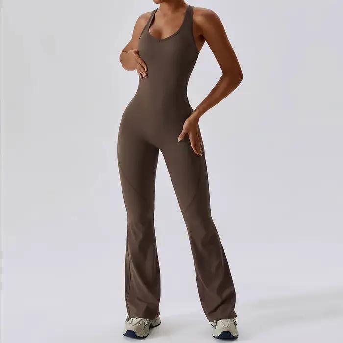 Ensemble de gymnastique femmes formation Yoga costume vêtements de sport femmes 1 pièces combinaison