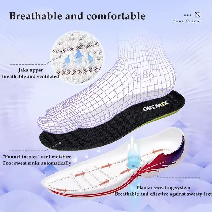 ONEMIX 2025 nouvelle Marathon hommes respirant antidérapant absorbant les chocs paire chaussures fem