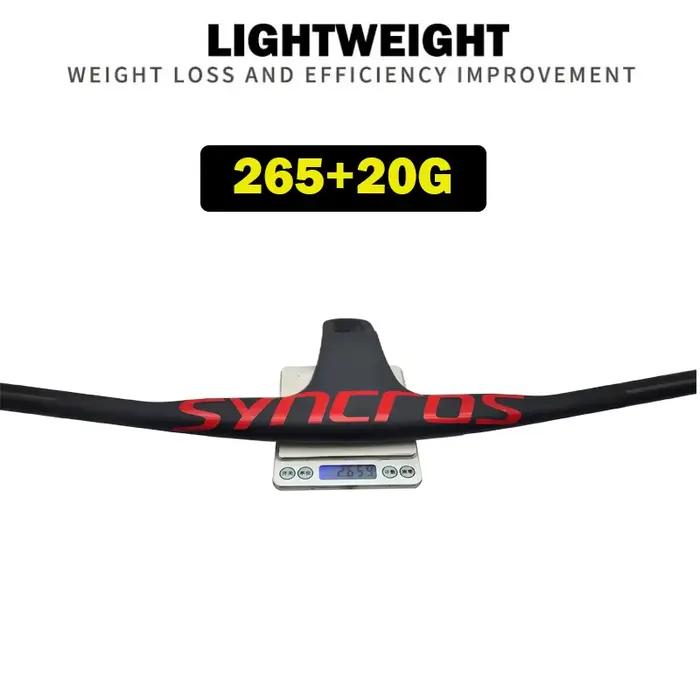 Syncros noir vtt guidon intégré interne en fibre de carbone câble forme tige de guidon-20 degrés cad