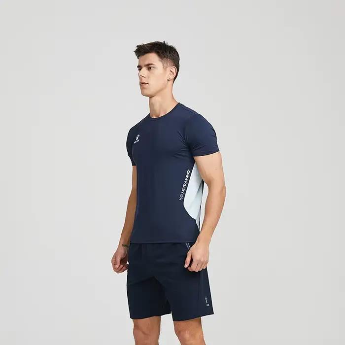 KELcloser-T-shirt de sport à manches courtes pour homme, vêtement de course, d'entraînement, d'exerc